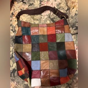 Authentic Lucky Brand Leather Patchwork Tote (Used)